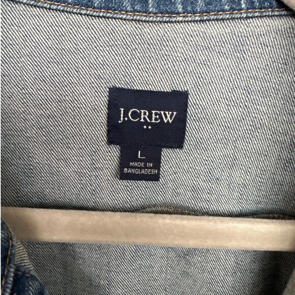 J. Crew Classic Women's Denim Jean Coat, Size L, EUC - Picture 3 of 4